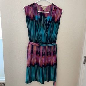 Colorful silk cocktail dress